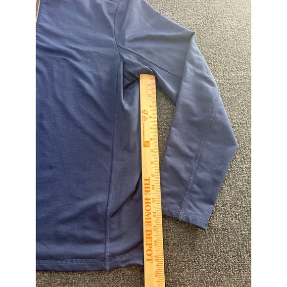 Vineyard Vines Jim Nantz Quarter Zip Pullover Navy Blue Mens Medium Stretch Prep - Picture 2 of 9